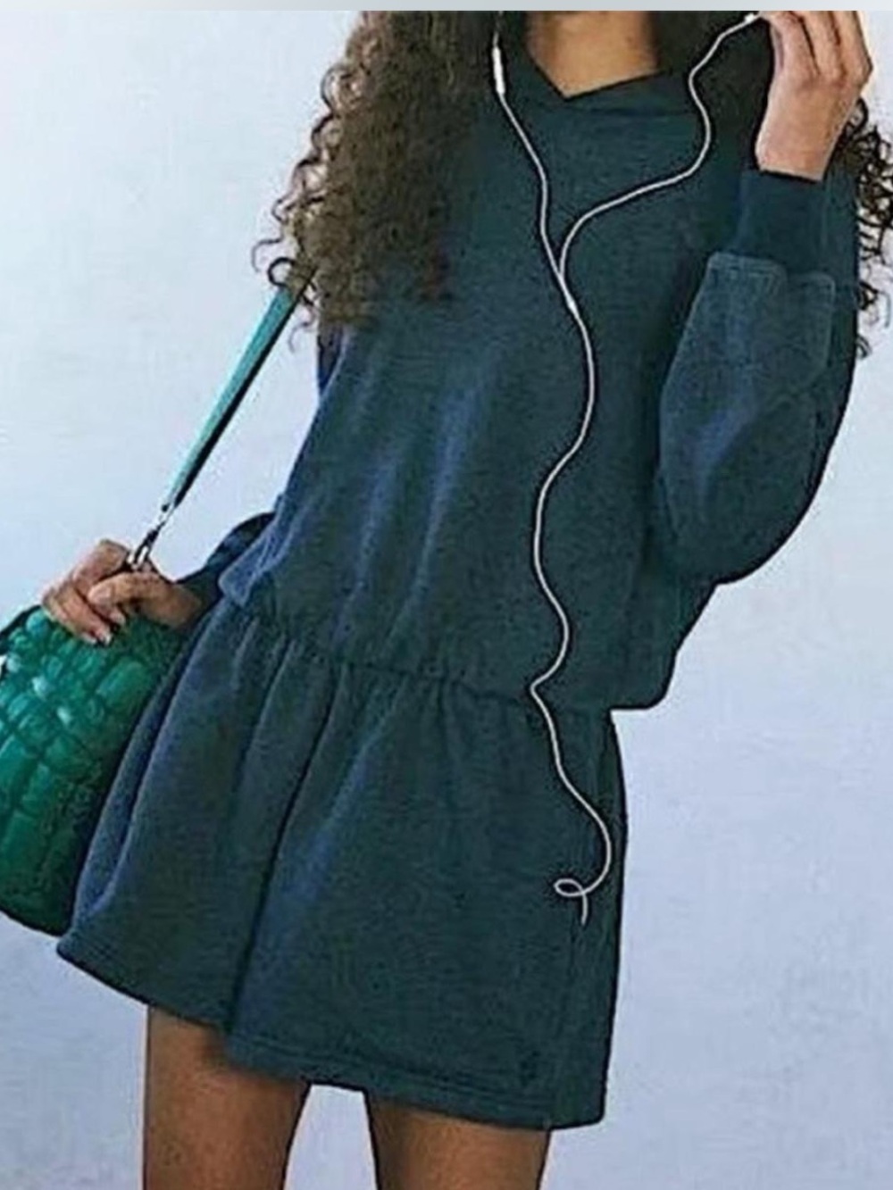 Free People Midnight Blue Romper Long-Sleeve Such a Flirt Romper Size Medium